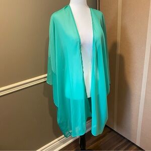 Sheer green beach cover up